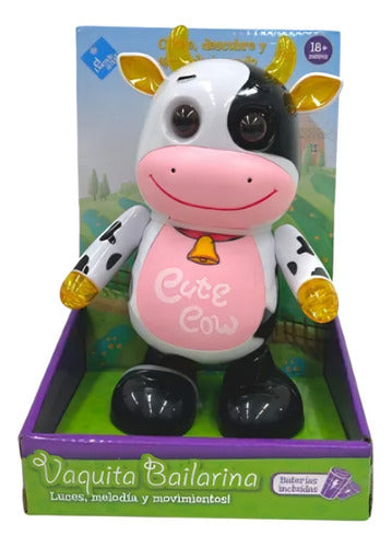 Vaca Musical Bailarina Con Luz Y Sonido 21 Cm Art 7767 Delmy 0