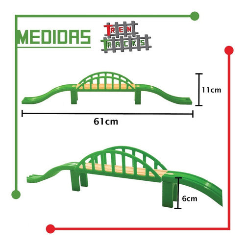 TrenTracks 61 Cm Long Bridge Compatible with Trencity 7