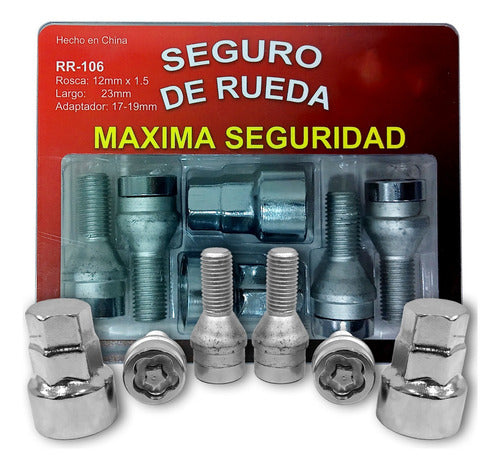 IA Anti-Theft Wheel Nut Set for VW Saveiro Senda Gol G1 G2 Gacel 0