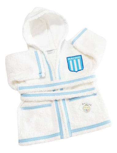 Newborn Hooded Bathrobe Racing Club 6