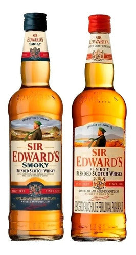 Whisky Sir Edwards Blended Scotch + Smoky Blended Scotch .- 0