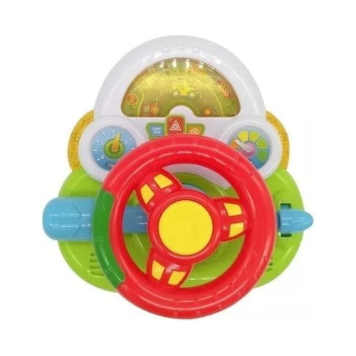 Poppi Baby Educational Baby Steering Wheel with Lights, Sounds, and Mirror 0