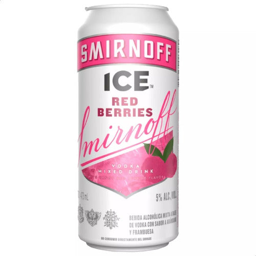 Smirnoff Ice Red Berries Flavored Vodka Can - Pack of 24 1