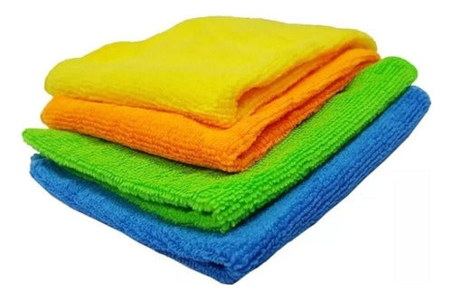 Nesbet Accesorios Microfiber Pack of 4 Multi-Purpose Cloths 30x30cm for Auto 1