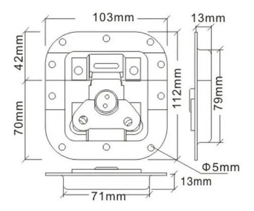 Swivel Butterfly Toggle Latch HRJ-200 Flush-Mounted Anvil Closure (Combo x 4) 0