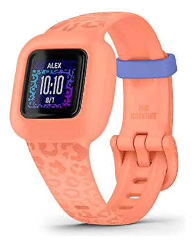 Garmin Vívofit® Jr. 3 Kids Fitness Tracker, Peach Leopard, H 0