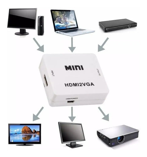 Conversor O Convertidor De Hdmi A Vga / Digital A Analogico 2