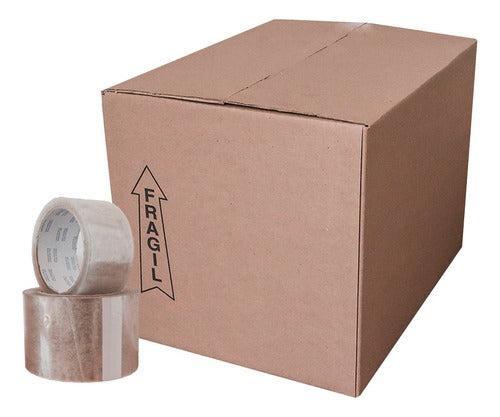 Moving Kit 10 Boxes 60x40x40 + 2 Packing Tapes 48mm 0