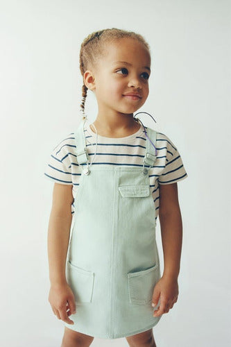 Zara Kids Short Jean Overalls for Girls Age 4-5 Years 1