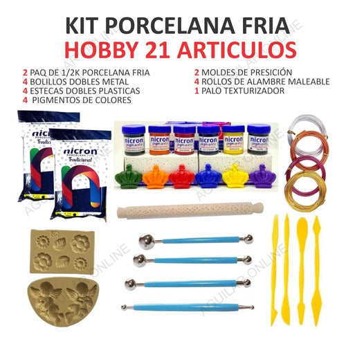 Complete Cold Porcelain Kit with Accessories - Nicron Hobby Set 1