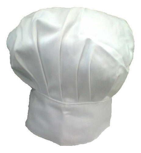 High Chef's Hat Chef White Gabardine Pack of 10 Units 0