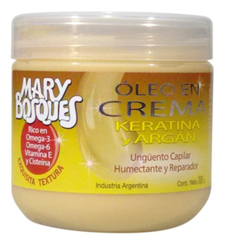 Mary Bosques Oleo Keratina Y Argan En Crema Pote 200g Kit X6 2