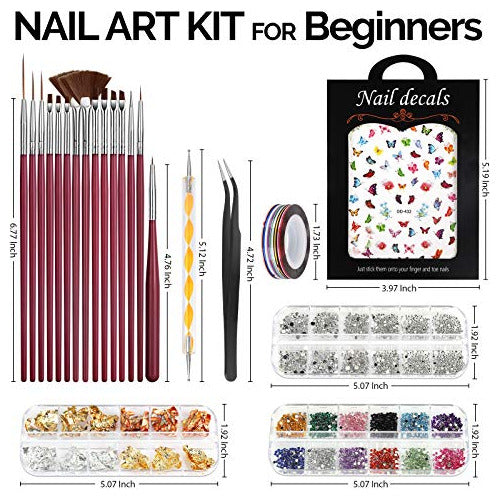 Teenitor Nail Decoration Brush Kit 1