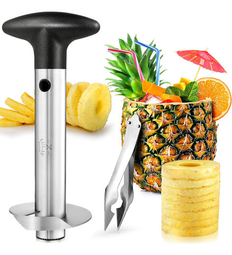 Zulay Kitchen Stainless Steel Pineapple Cutter and Slicer, Easy to Use 0