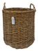 Inversa Deco Round Wicker Firewood Basket with Handles 2