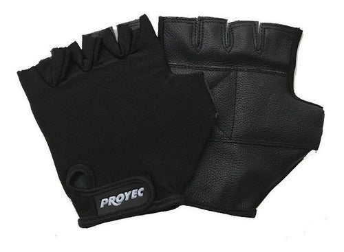 Proyec Gym Gloves Ecocuero Lycra Adjustable Wrist Strap 0