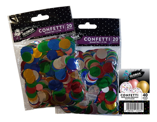 Metallic Round Confetti (20g) x2u - Cotillon Waf 4