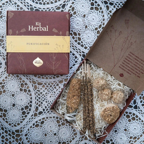 Healing Crystals Kit + Sacred Mother Purification Herbal Kit 3