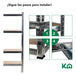 Kingshouse Metal Shelf with 5 MDF Wooden Shelves 180x90x40cm 6