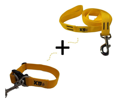 Adjustable K9 Dog Trainers Collar + 5M Leash Set for Dogs 78