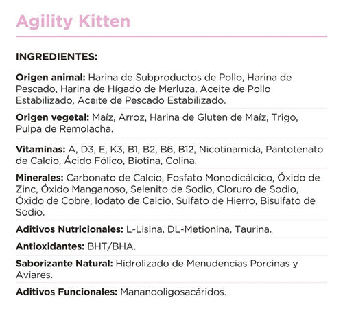 Agility Cat Kitten Food in Bag 10 Kg 2