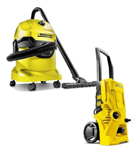 Aspiradora Karcher Wd4 + Hidrolavadora K4 -ynter Industrial 0