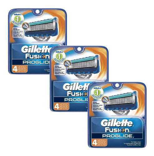 Pack X 3 Gillette Fusion Proshield X4 Cart Remplaza Proglide 0