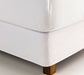 Elasticated Single Bed Base Cover 0.80x1.90 White Microfiber 0