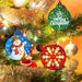 Juome Christmas Resin Molds Silicone, 4 Pcs Christmas Ornaments Round Shape Pendant Epoxy Resin Molds 2