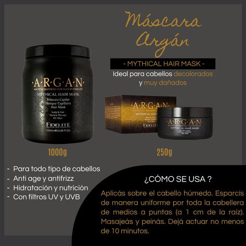 Fidelité Mythical Mascara Capilar Argan X1000gr. Fidelite X 6 5