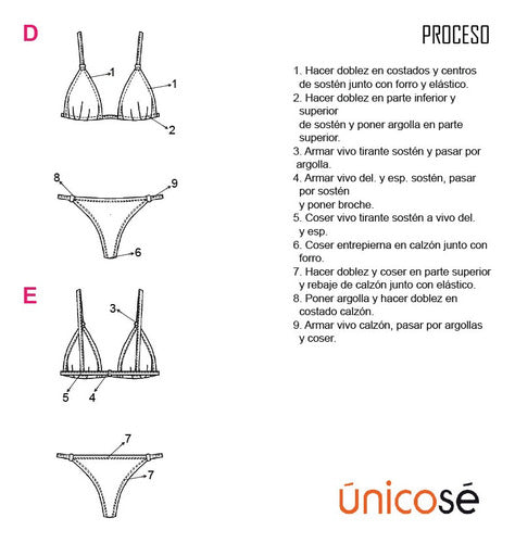 Moldes Unicose Malla Bikini Mujer 1810 1