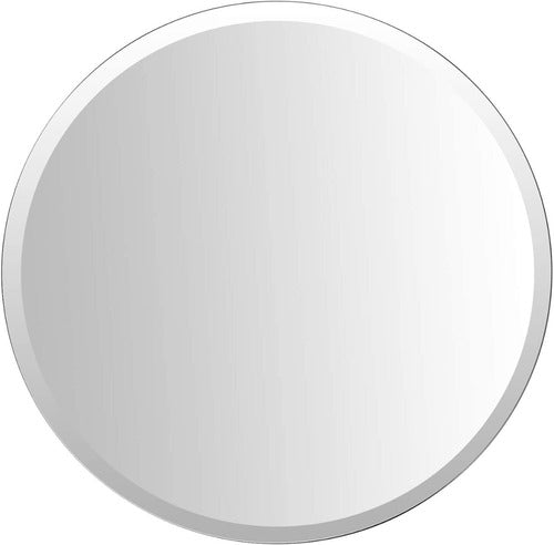 LeMirk Modern Round Beveled Mirror Decorative Bathroom 60cm 0