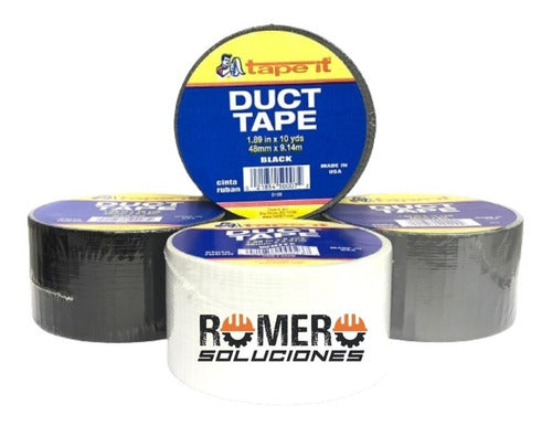 Tape It Cinta Pato Blanca Super Adhesiva Made In Usa 48mm X 9m 1