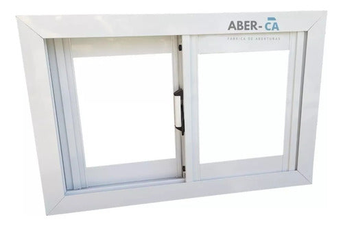 Sliding Window 60x40 Full Glass 4mm Light Aluminum Linea Herrero 0