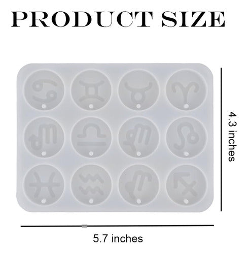 Gelxgrit Zodiac Keychain Silicone Resin Molds 1