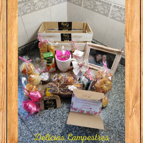 Desayuno Caja Rústica Infusion,caseros Villa Bosch, Coronado 0