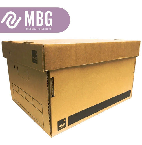 M&D File Box 406 with Super Reinforced Lid 42x32x25 x5 Units 2