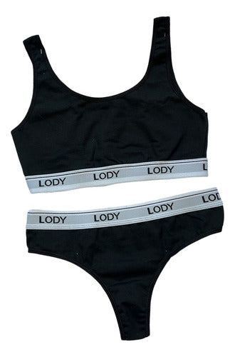 Lody Conjunto Top Y Less Algodon Elastico Sublimado 5333e 1