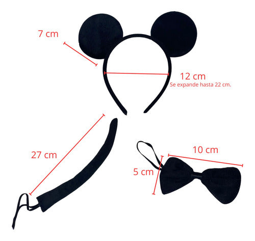 Generic Plush Headband + Bow + Tail Costume Cosplay Kit 2