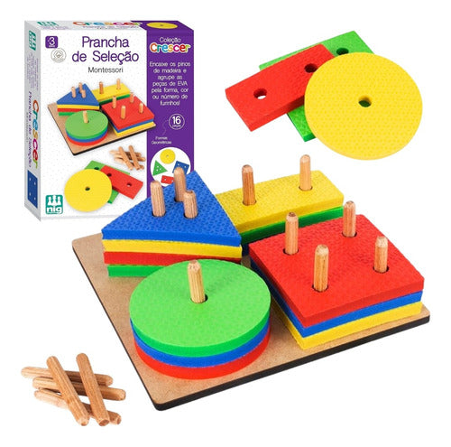 Prancha De Seleção Infantil Atividade Montessori Jogo Nig 0