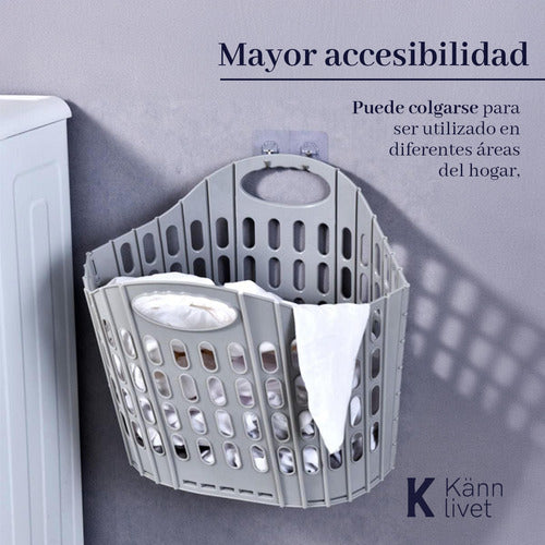 Känn Livet Foldable Plastic Laundry Basket Organizer 4