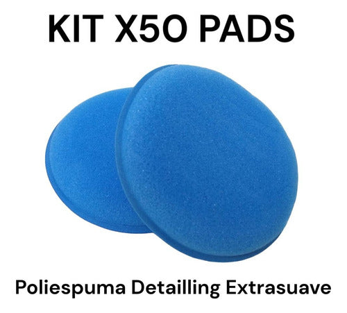 Pack 50 Pads Aplicador Poliespuma Detailing Laffitte Autos + 0