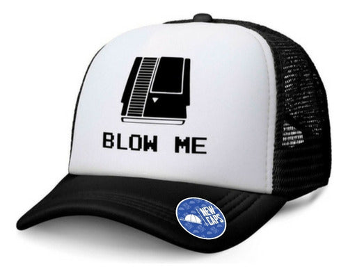 Newcaps Trucker Videogame Blowme Casette Retro Cap 0