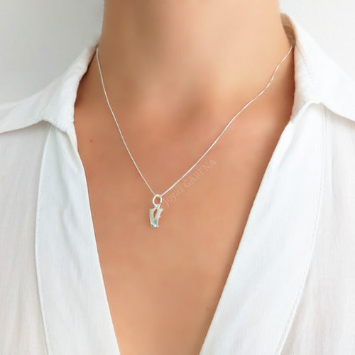 925 Silver Initial Letter Necklace 1