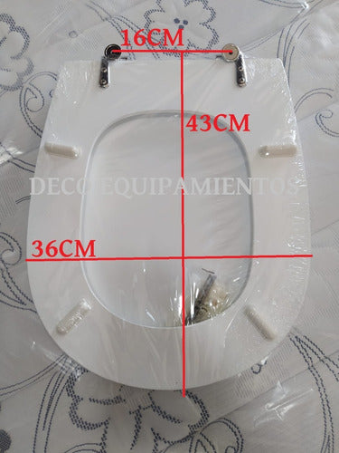 Tapa Laqueada Para Inodoro Adriatica Ferrum  Jazmin Mate 1