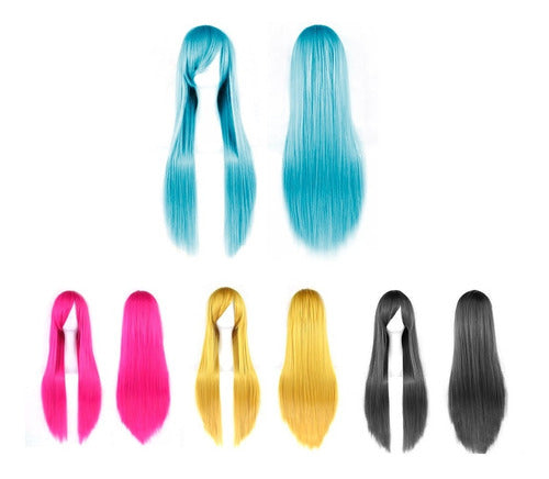 Party Forever Long Straight Wig in Colors - Cotillon Carioca Fiesta 3