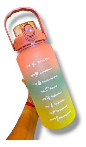 Set of 3 Motivational Sports Water Bottles with Time Tracker 72