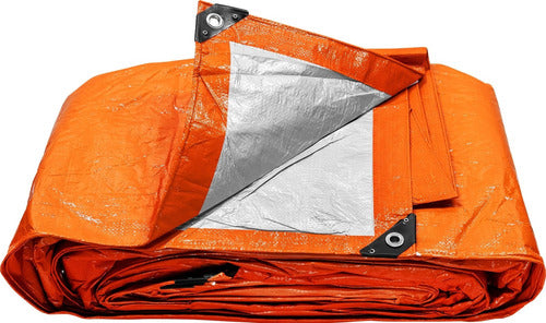 Lona Polietileno Naranja C/ojales 6x12m Pretul Toldo Camping 0