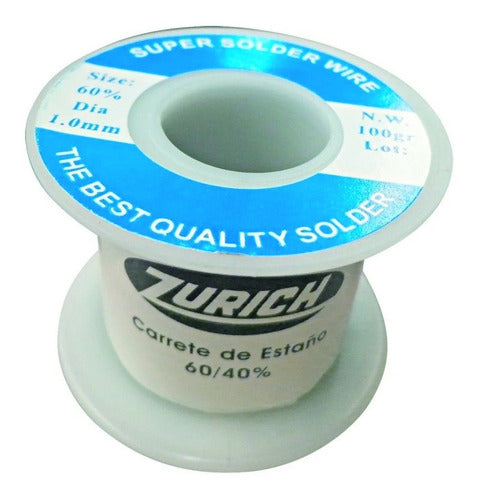 Soultec Estaño Resinado Zurich 60% Carrete 1mm 100g 0