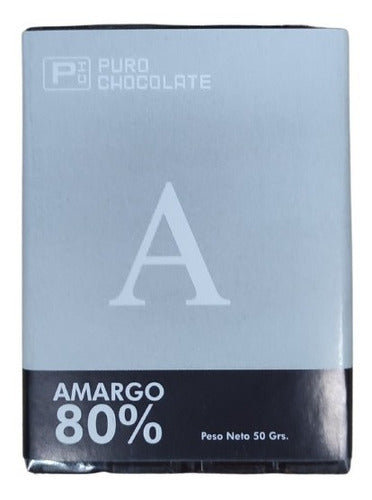 Chocolate 80% Cacao 50 G Puro Chocolate 0